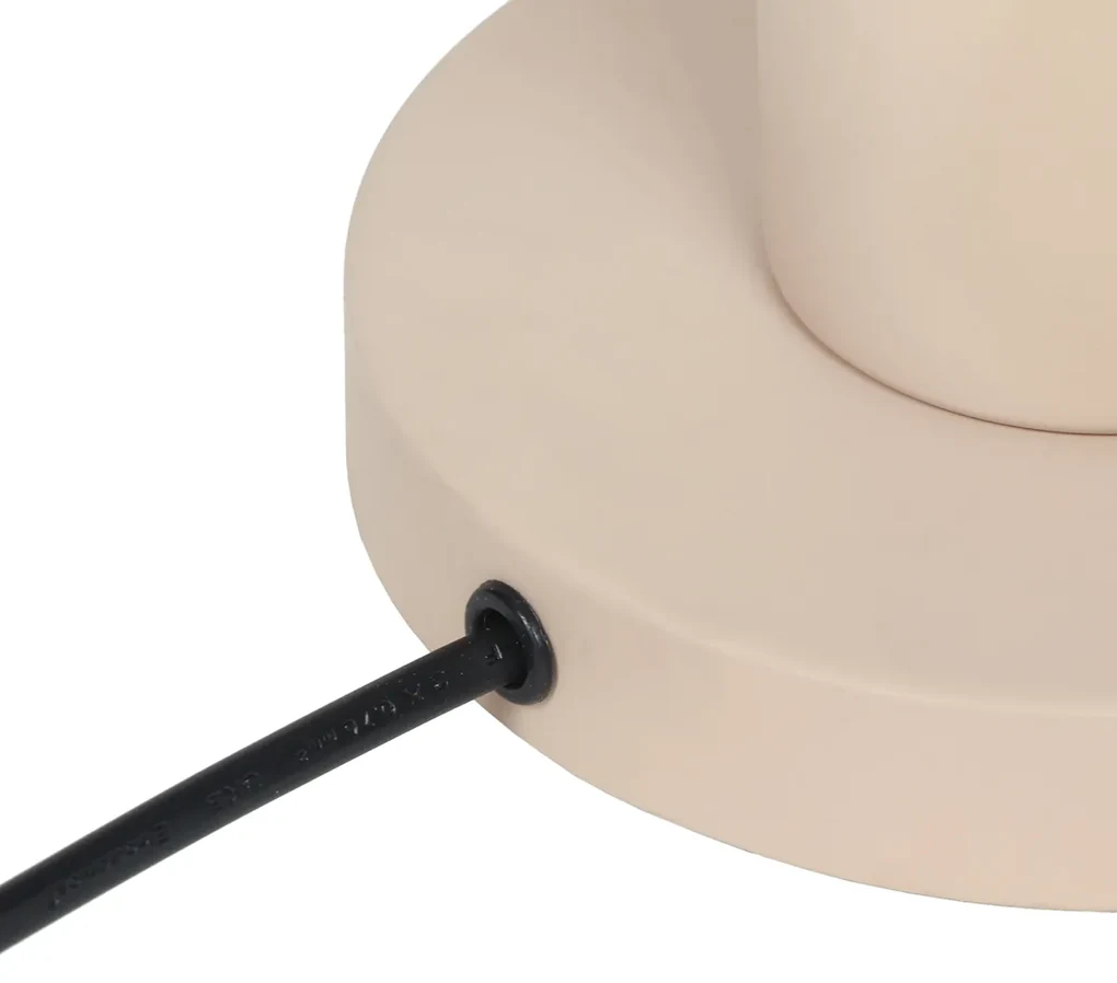 Moderne draad tafellamp beige 23cm - Gila Modern E27 bol / globe / rond Binnenverlichting Lamp