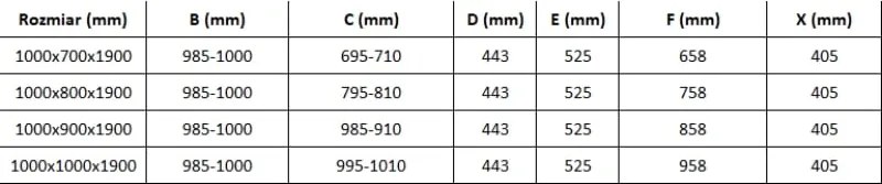 Mexen Omega schuifdouchecabine 100 x 80 cm, transparant, chroom - 825-100-080-01-00