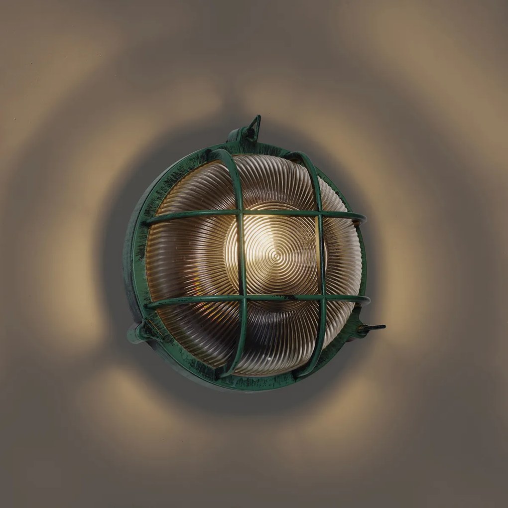 Buiten wandlamp groen rond IP44 - Noutica