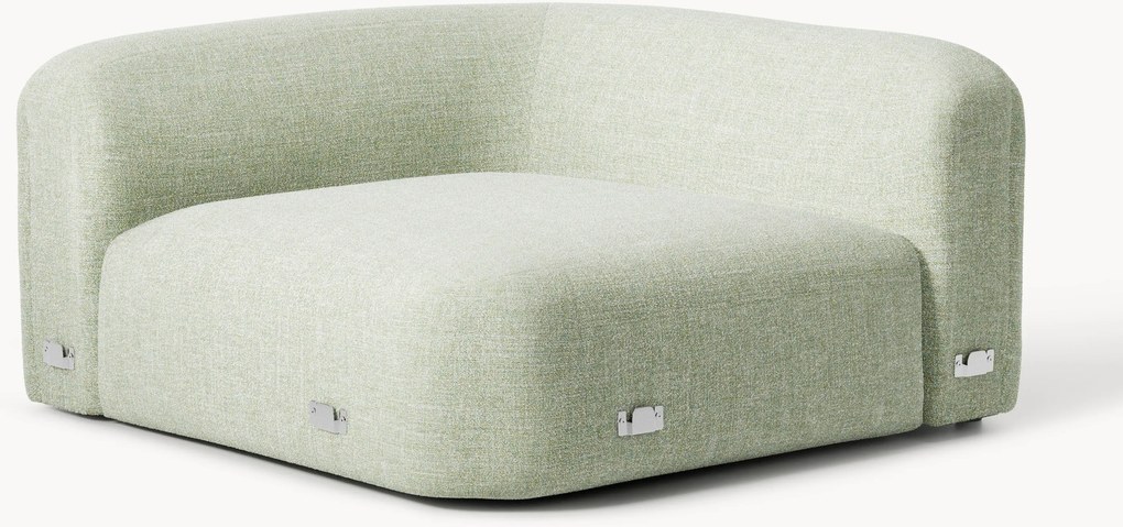 Ronde bouclé hoekmodule Wolke
