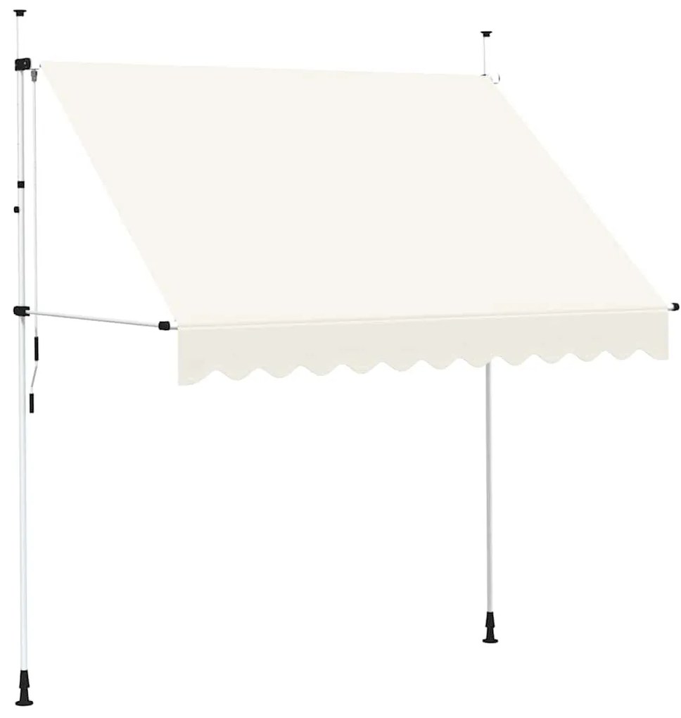 vidaXL Luifel handmatig uittrekbaar 250 cm crème