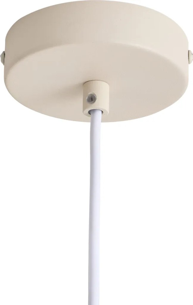 Scandinavische hanglamp beige met opaal glas - Polly