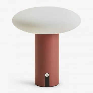 Draadloze Led-buitenlamp Voor Op Tafel Van Ijzer Zosima Terracota - Sklum
