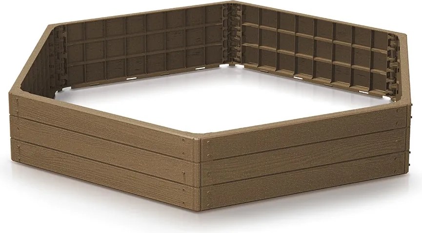 Prosperplast Base Woody Kweekbak - 129 x 148 x 25 cm - Houtlook moestuinbak