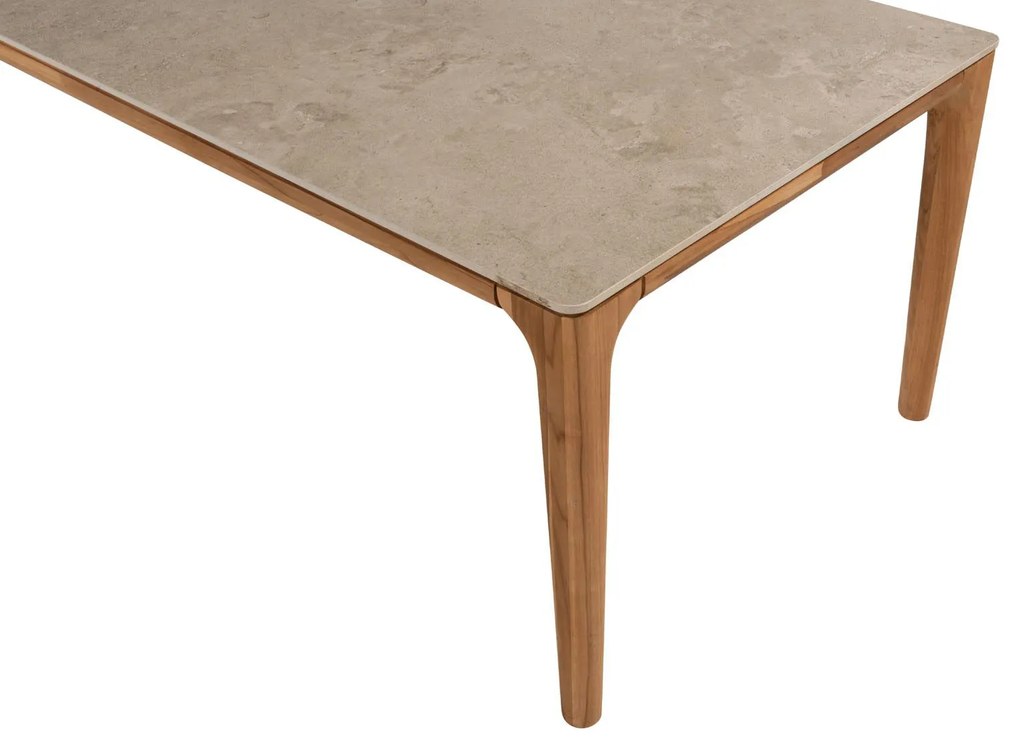 Taste by 4 Seasons Liam tuintafel teak met keramisch blad 240 x 100 cm      beige weerbestendig