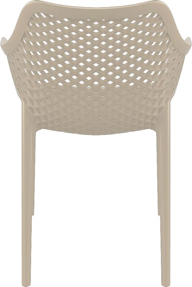 Garden Impressions Air XL design tuinstoel taupe - 2 stuks