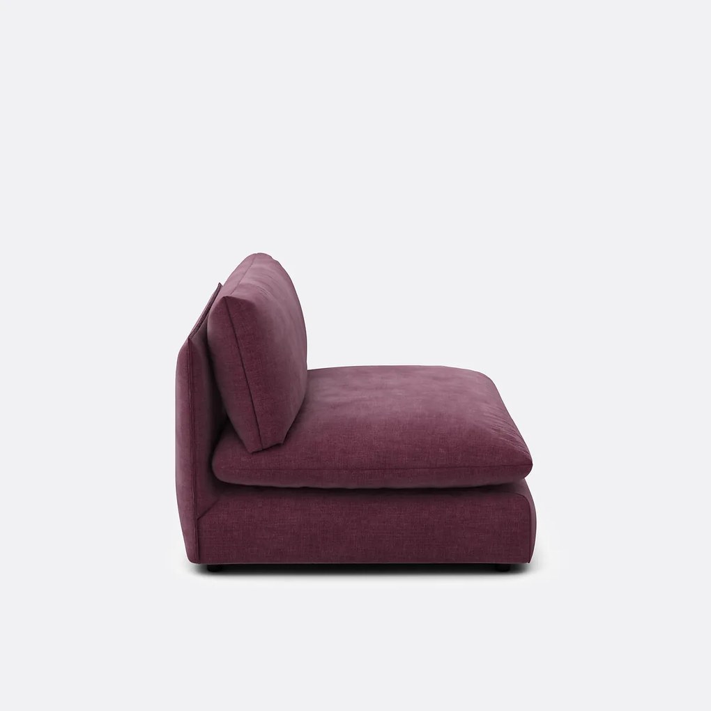 Zitelement voor modulaire sofa, in gestructureerde stof, Malo