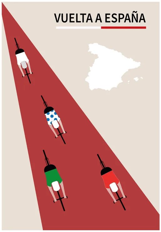 Ilustratie Vuelta a espana, Poster Paperago