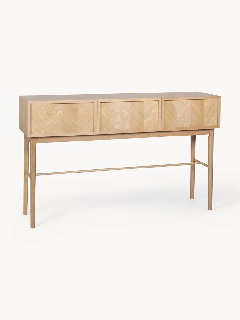 Houten console Herringbone met visgraatpatroon