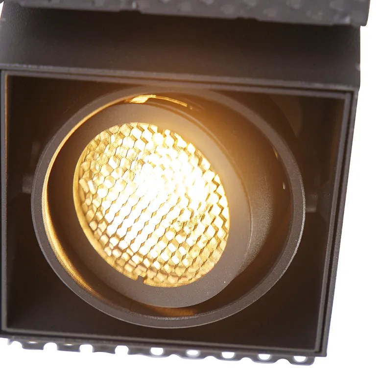 Set van 6 Inbouwspot zwart draai- en kantelbaar Trimless - Oneon Honey GU10 Binnenverlichting Lamp