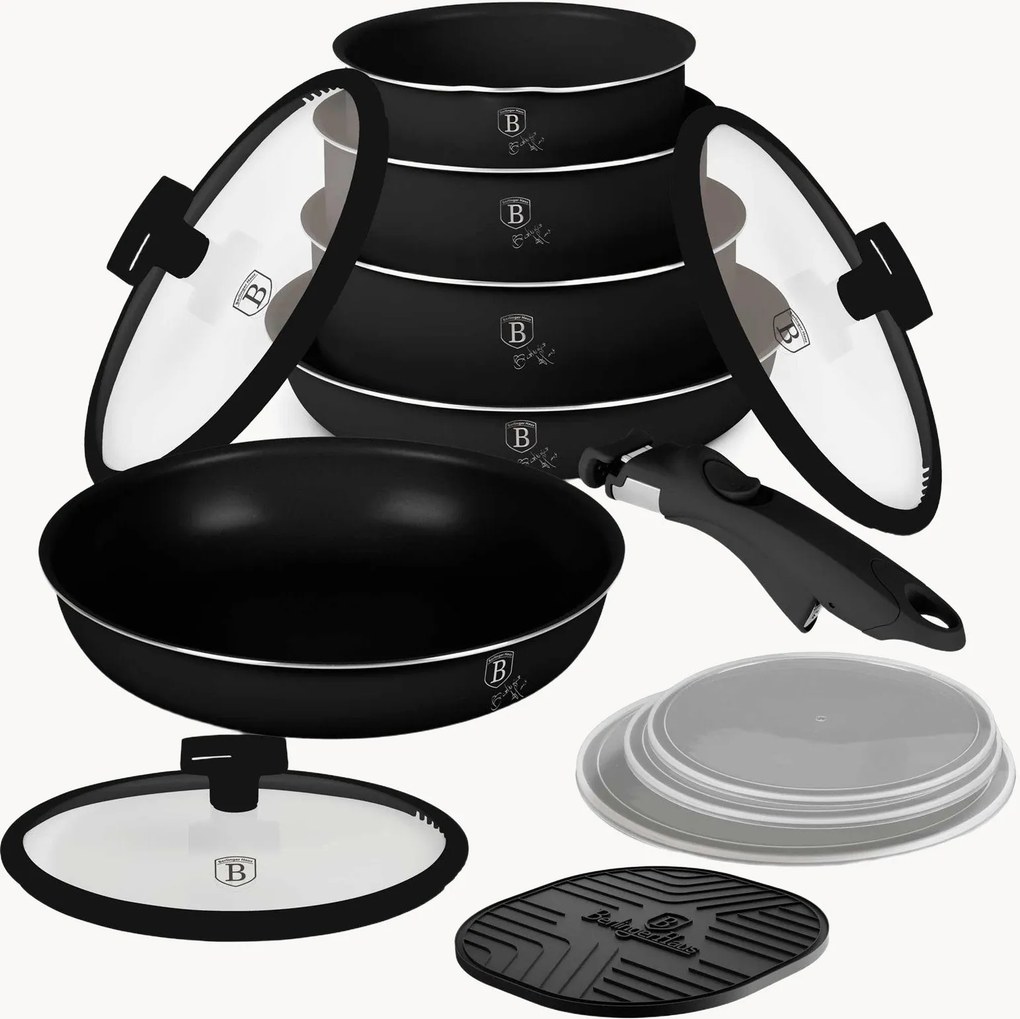 Kookset Matte Black, 13-delig