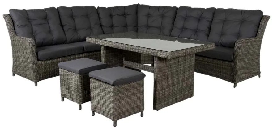 Lounge dining set Richmond - Ash grey (OP=OP)