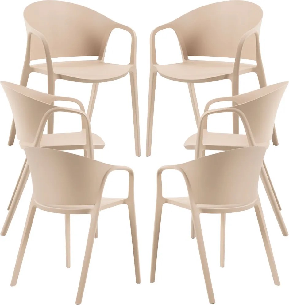 Set 6 Tasla Stoelen