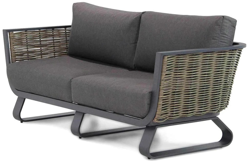 Stoel en Bank Loungeset 4 personen Aluminium/wicker Grijs  Santika Furniture Santika Tika