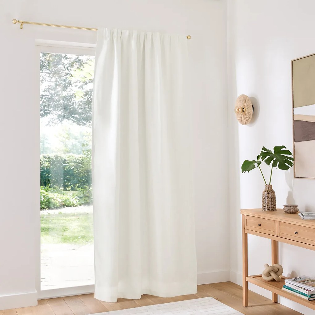 Verduisteringsgordijn in linnen met gerimpelde bies en golf, ELBA