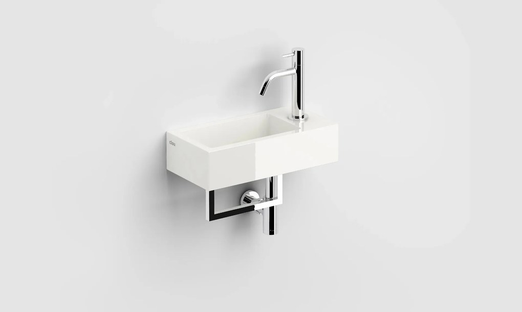 Clou Flush 3 fontein mineraalmarmer 36cm rechts en handdoekhouder wit glans