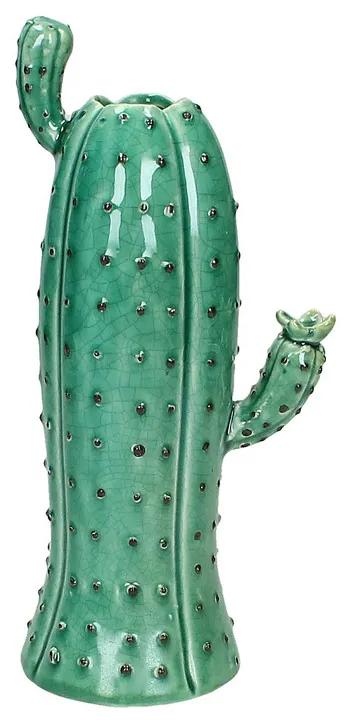 Vaas cactus - petrol - 21,5 cm