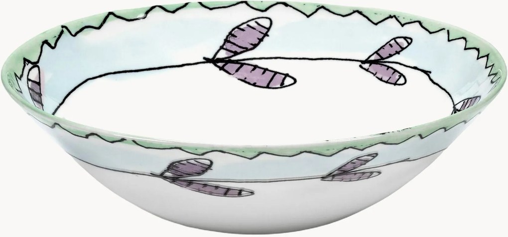 Fine Bone China schalen Midnight Flowers, 2-delig
