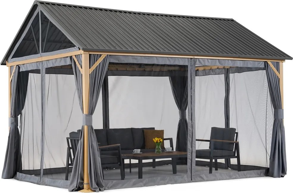 Aluminium tuinpaviljoen Teramo Premium 3x4,8 m Garden Point
