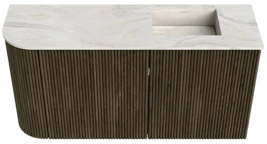 Mondiaz Joya DLux 80cm toiletmeubel ronding links shadow met wastafel faye rechts 1 kraangat ostra