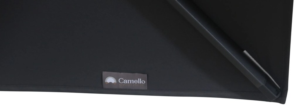 Zweefparasol 3x3m S1 (excl. voet) Grijs-antraciet Camello Diego
