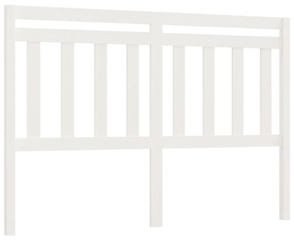 vidaXL Hoofdbord 156x4x100 cm massief grenenhout wit