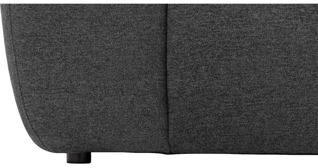 Goossens Excellent Bank Kubus - 30 X 30 Cm Stiksel antraciet, stof, 1,5-zits, modern design met chaise longue rechts