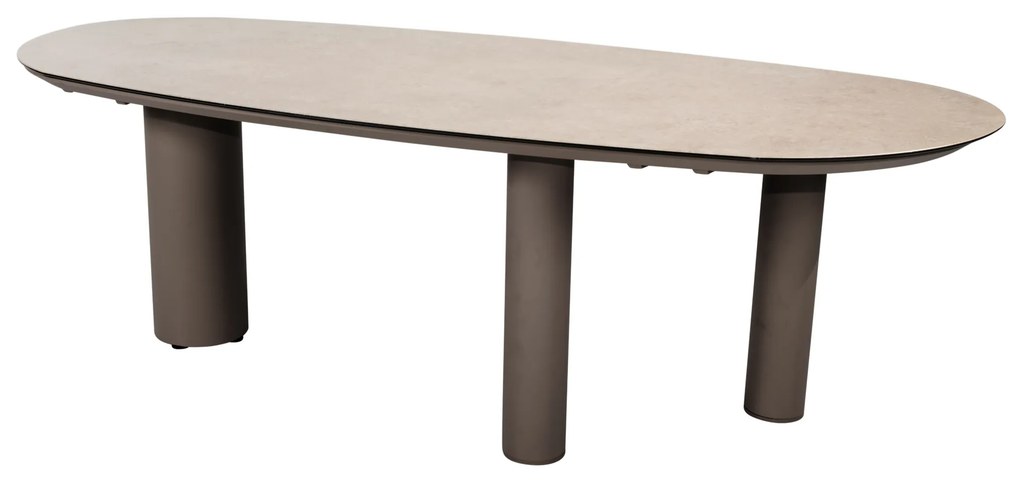 Denia dining tuintafel 240x105xH75 cm met 3 poten printed ceramic terre Taste 4SO