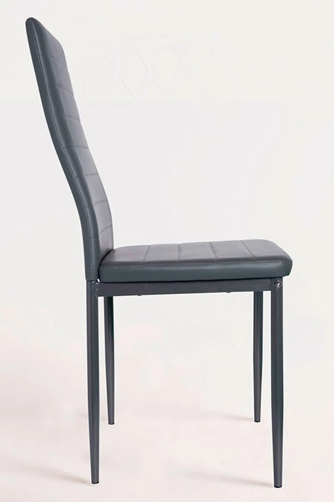 Set 4 Lauter Kunstlederen Stoelen