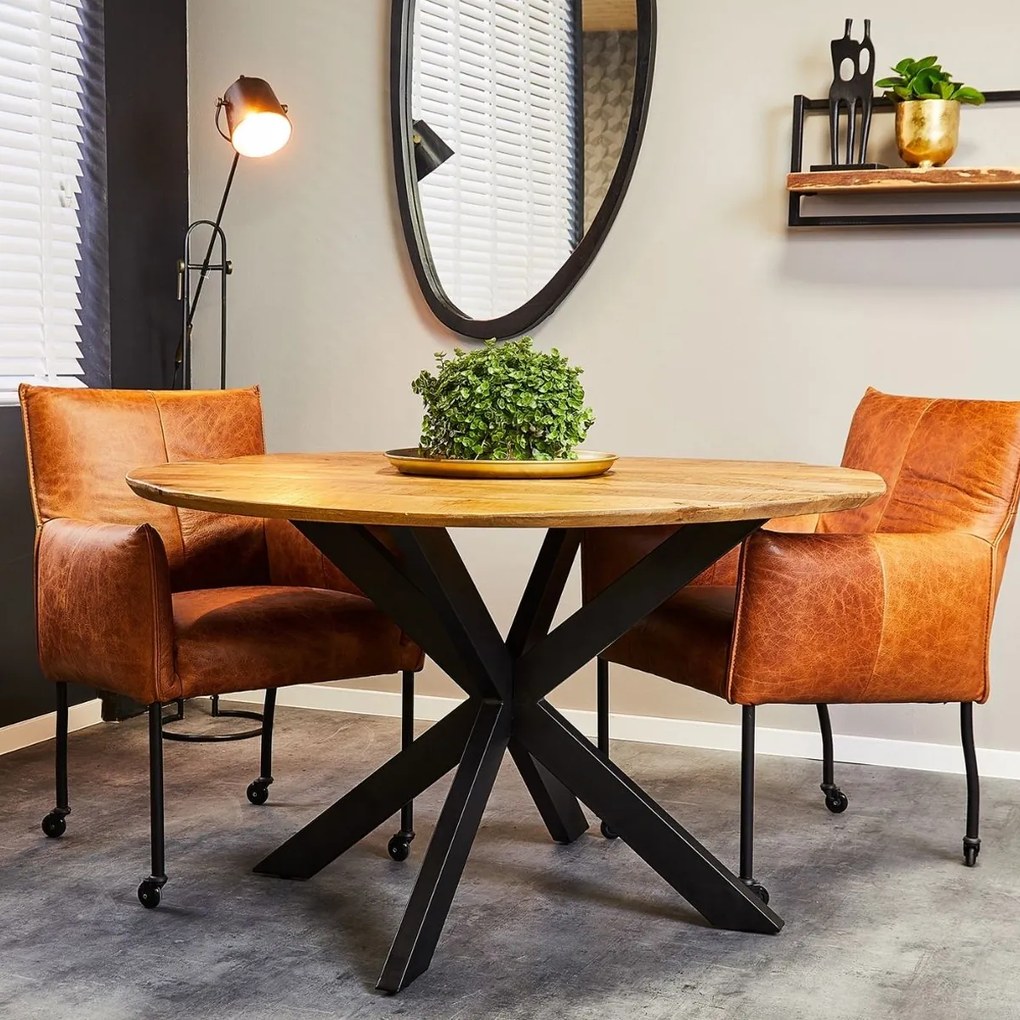 Starfurn Arlington Ronde Eettafel Mangohout 140 Cm