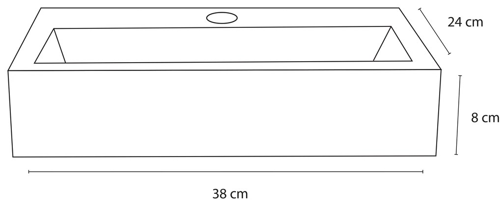 Differnz Flat fonteinset lichtgrijs beton met rechte kraan chroom