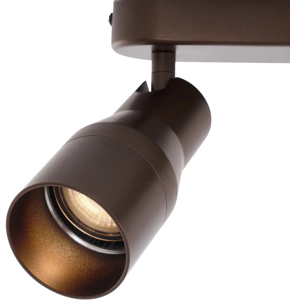 Afgeronde plafondspot donker brons GU10 50mm 2-lichts - Stanley