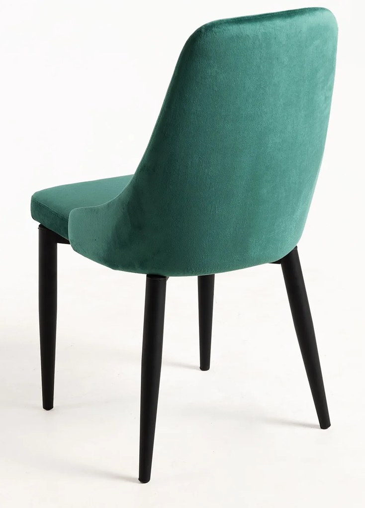 Set 4 Kan Fluwelen Stoelen