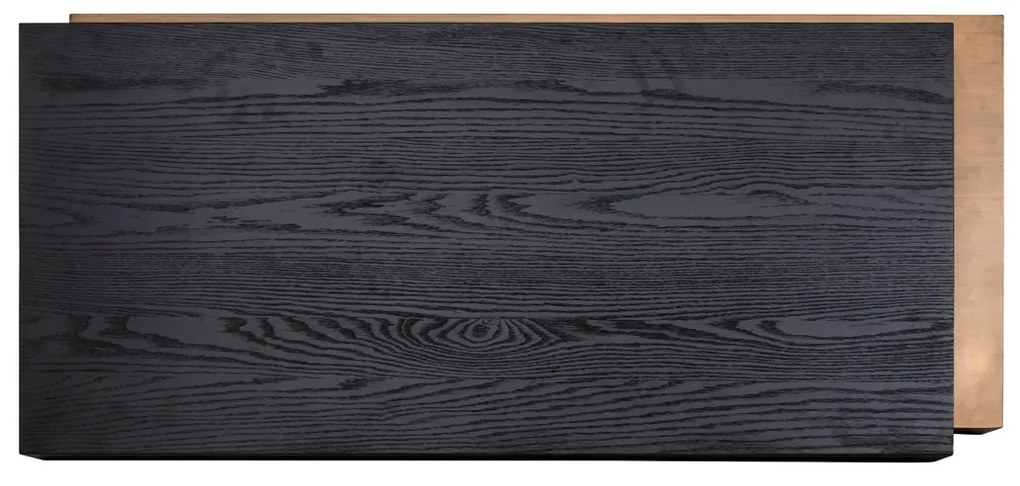 Salontafel Hout En Goud - 140 X 65cm.