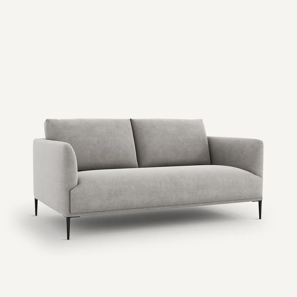 3-zits compacte bank, in stonewashed fluweel, Oscar, ontwerp Emmanuel Gallina
