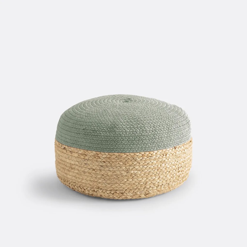 Bicolor poef in jute Popayan