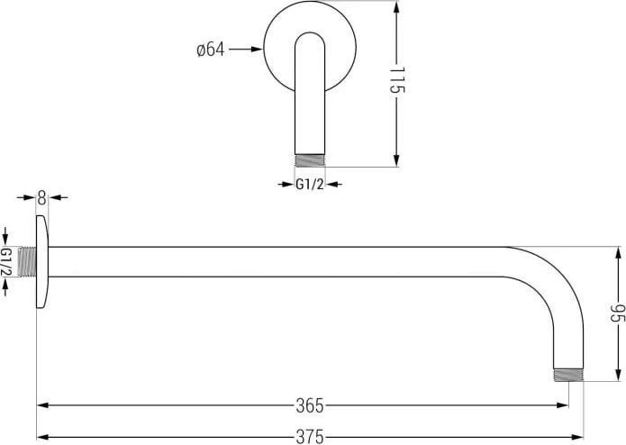 Mexen Kai DR70 inbouw bad-doucheset met 25 cm regendouche, chroom - 77602DR70251-00