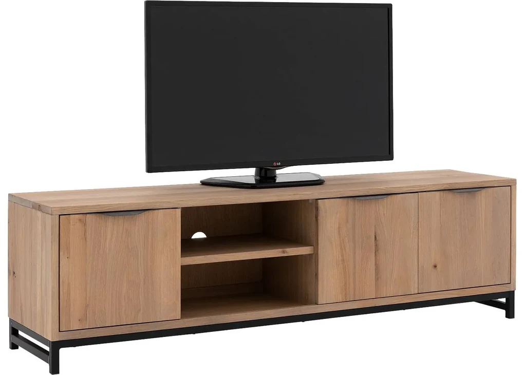 Goossens Tv Meubel Max, 3 deuren 1 open vak 40 cm diep