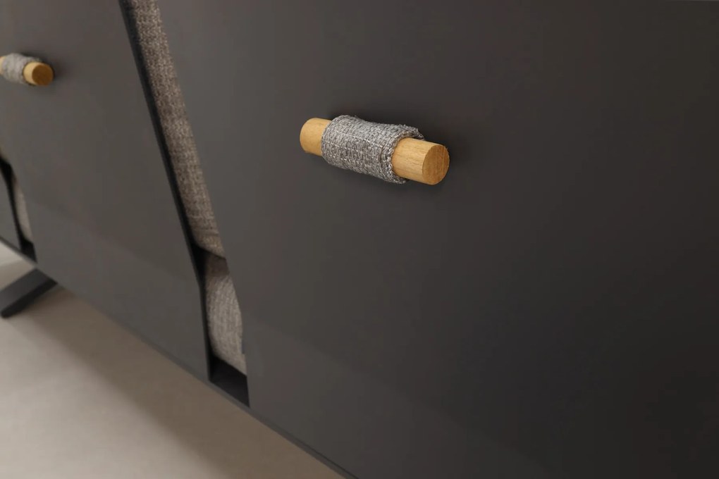 Suns Stockholm loungeset - Antraciet/teak - Light anthracite