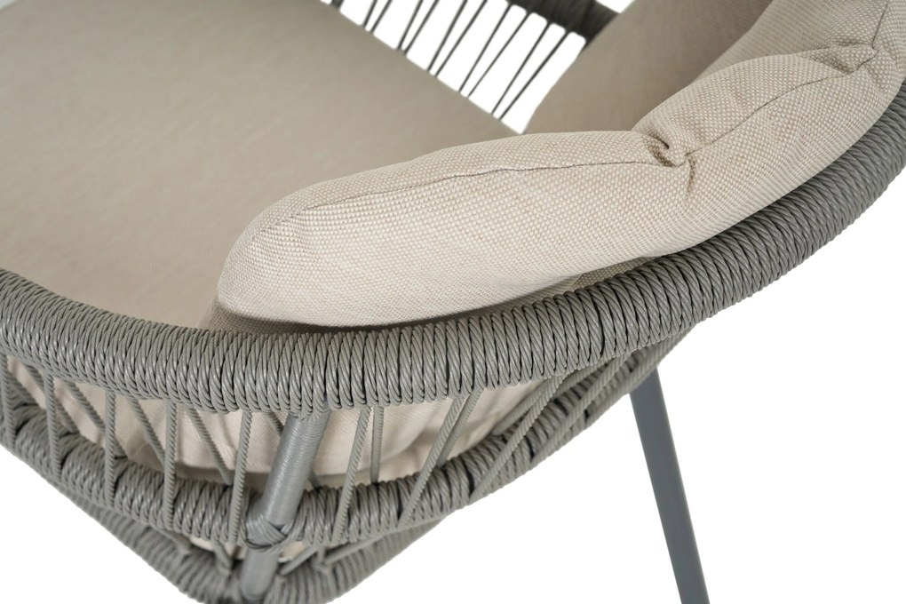 Tuinset 6 personen 150 cm Rope Grijs De Laan Projects