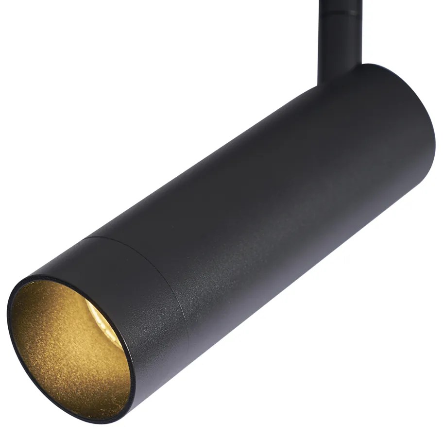 Modern railsysteem met 6 Spot / Opbouwspot / Plafondspots zwart 1-fase - Slimline Uzzy Modern GU10 Binnenverlichting Lamp