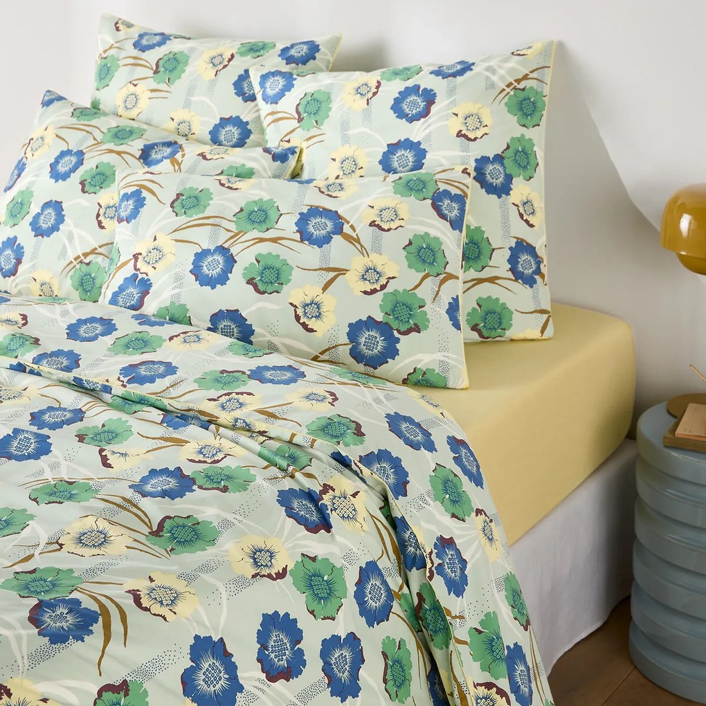 Dekbedovertrek in perkalkatoen, bloemenprint, MOWAN