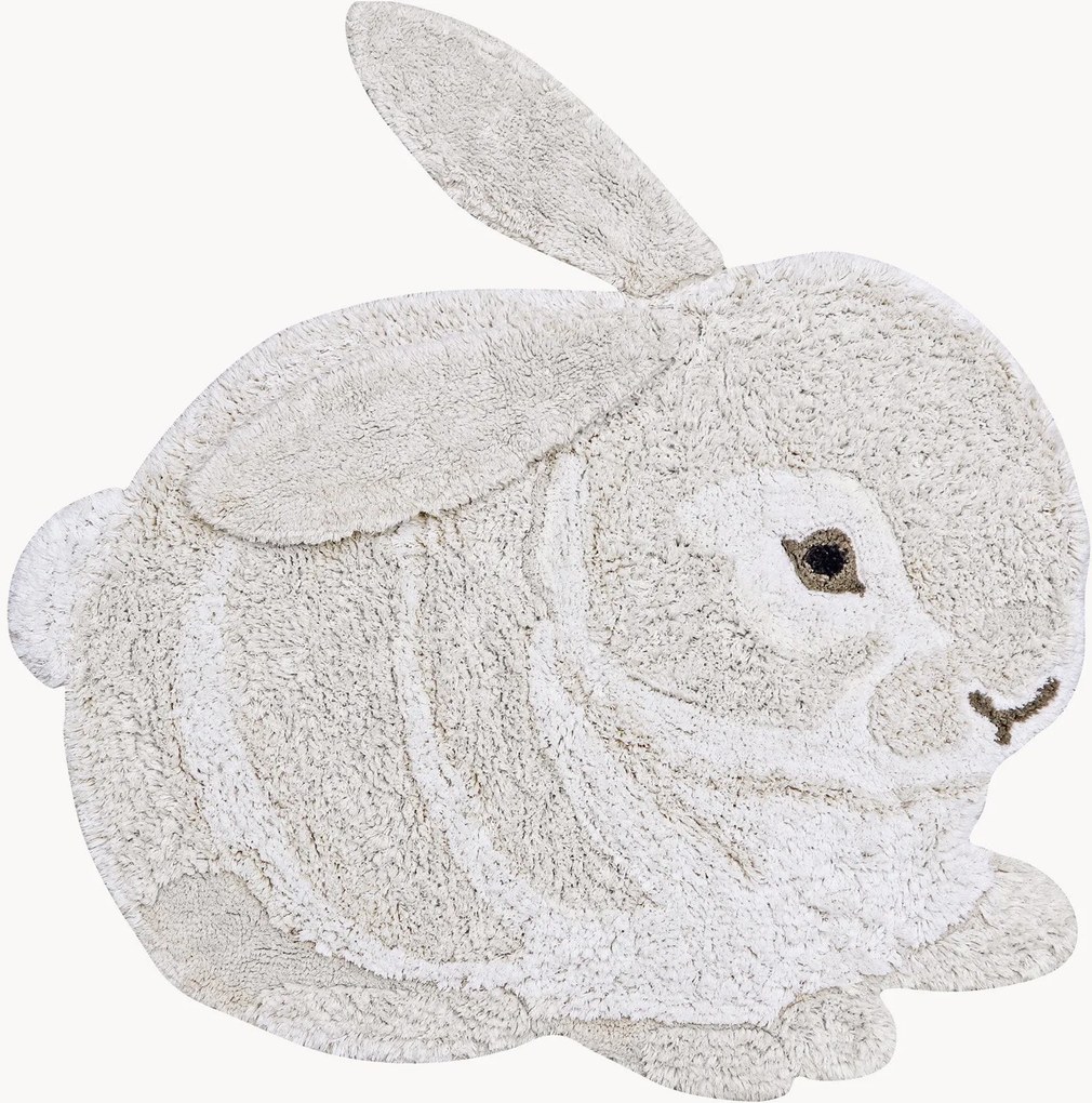 Handgeweven kindervloerkleed Bunny, wasbaar