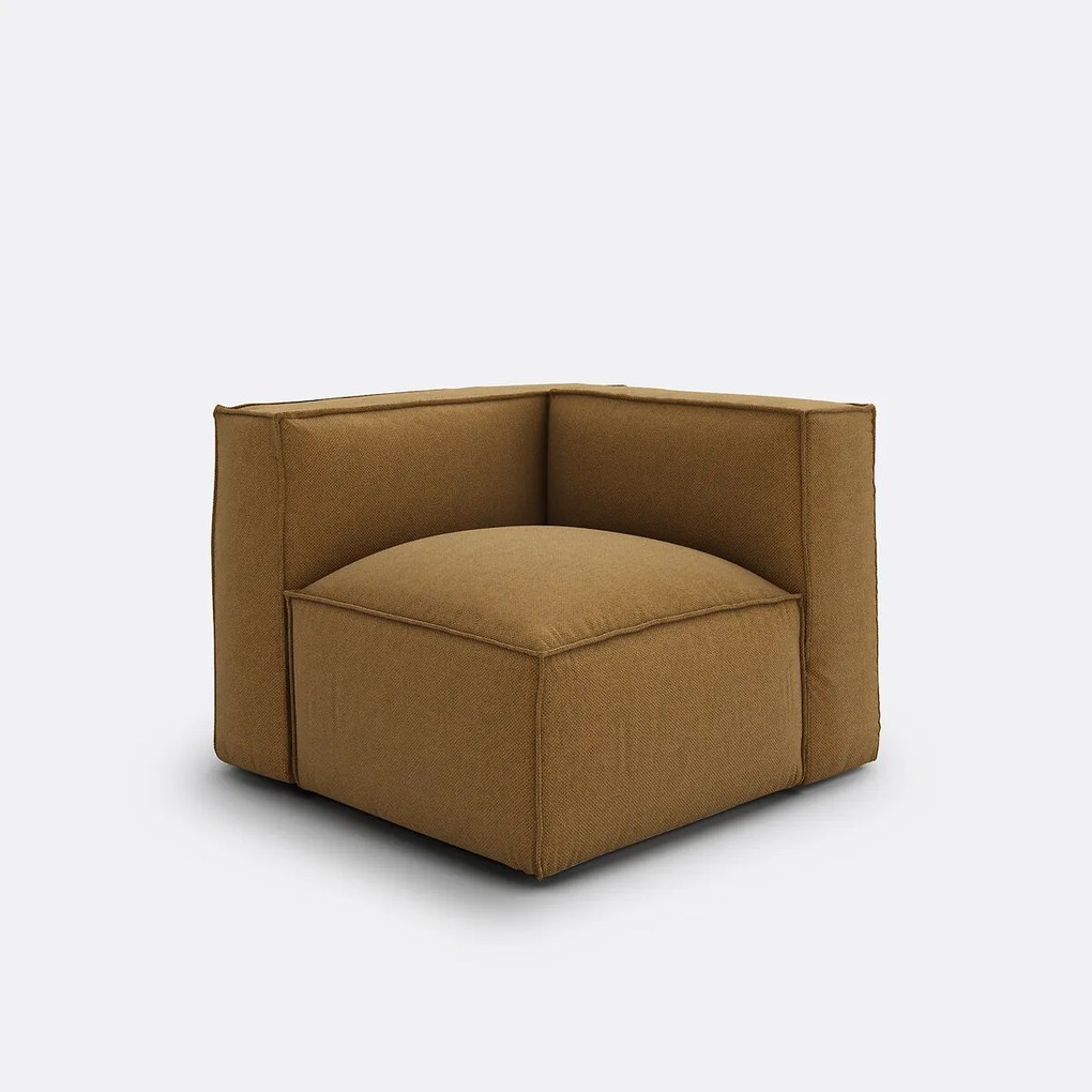 Hoekelement voor modulaire bank, in structuurstof, Seven