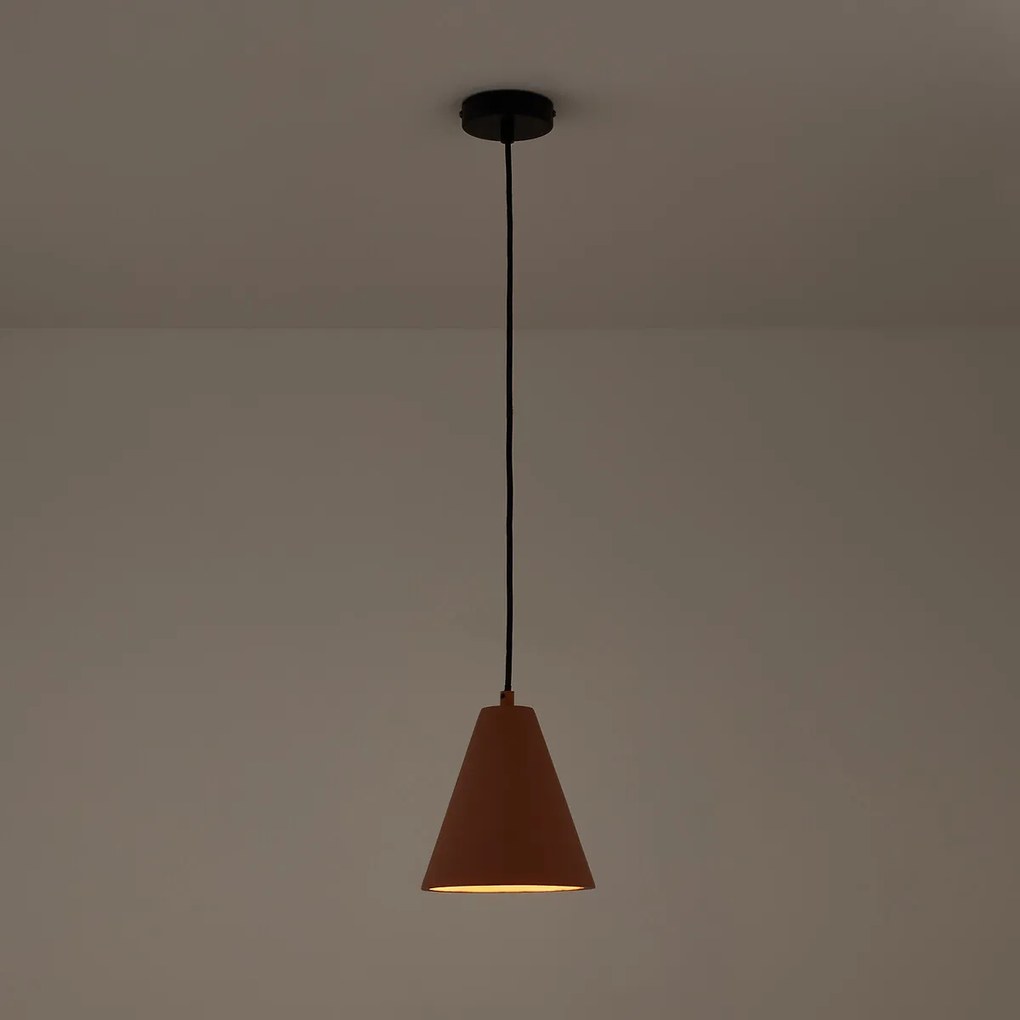 Hanglamp in beton, terracotta Ø18 cm, Arida