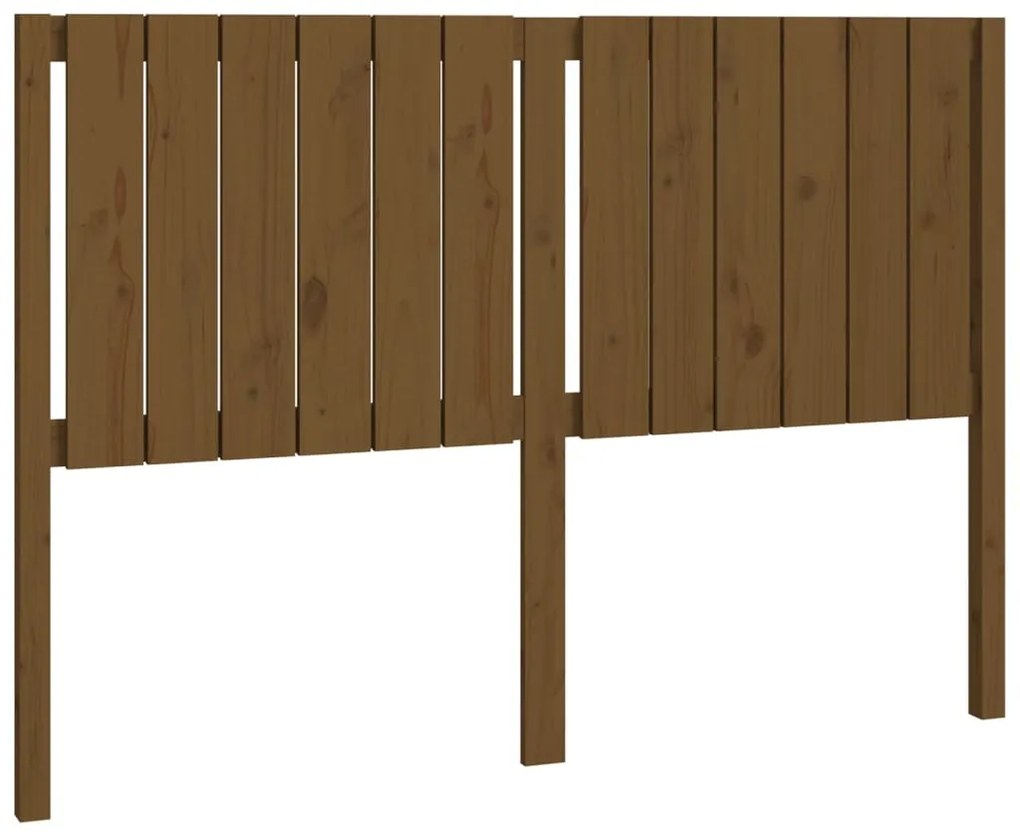vidaXL Hoofdbord 140,5x4x100 cm massief grenenhout honingbruin
