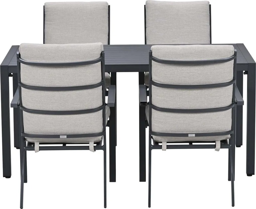 Garden Impressions Senja tuinset 5-delig sandstone - Kasper tuintafel 160x90 cm