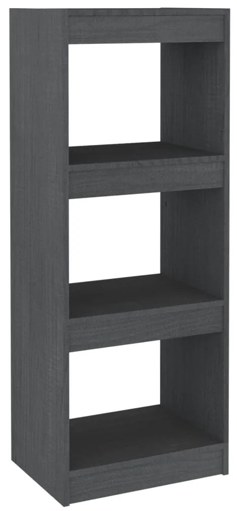 vidaXL Boekenkast/kamerscherm 40x30x103,5 cm massief grenenhout grijs