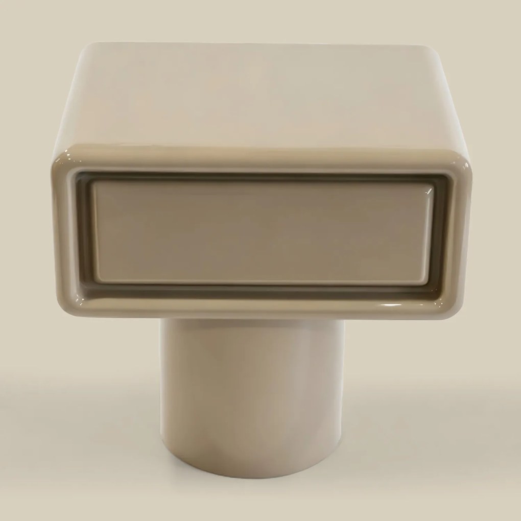 Nachtkastje Hoogglans Beige - 51x39x52cm.