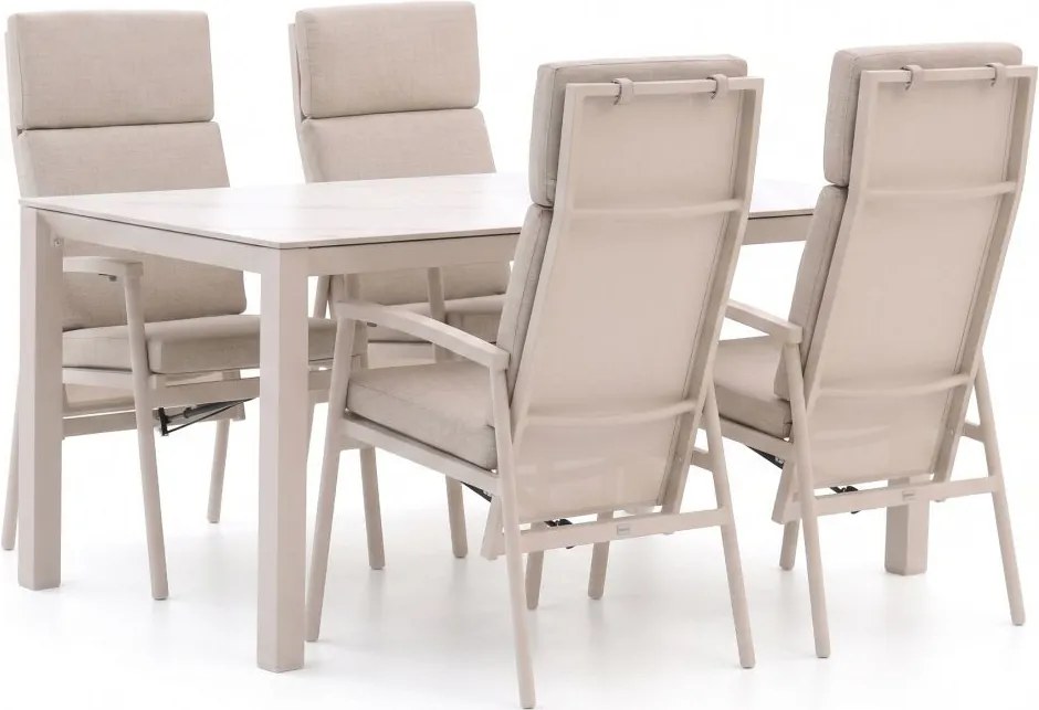 Diningset Bellagio  | 4 personen | Tuinset sintered stone | 5-delig | Kees Smit Tuinmeubelen